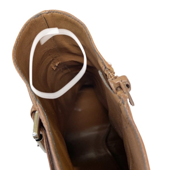 Nine West Peep Toe Booties ‘Single Life” Brown Leather Size 7-1/2M - Picture 10 of 10